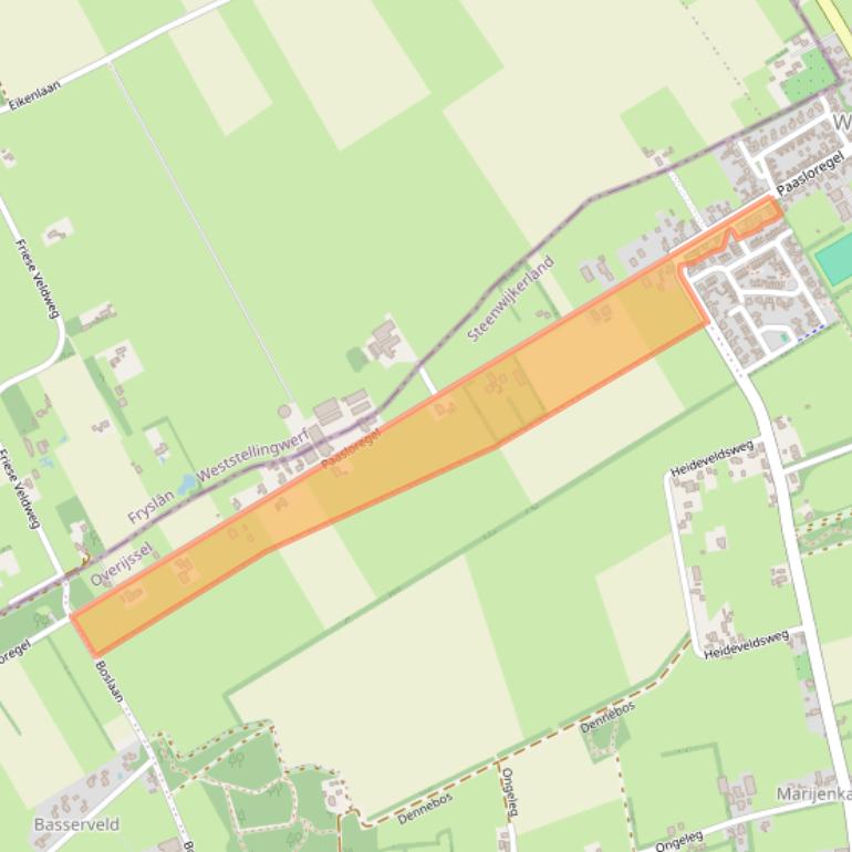 Kaart van postcodegebied 8338SV.