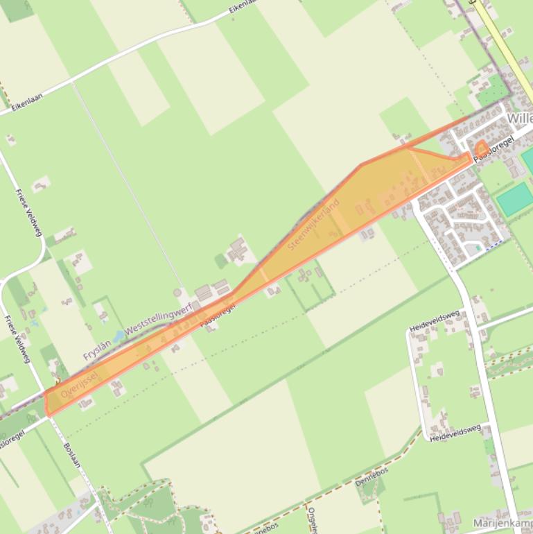 Kaart van postcodegebied 8338SX.