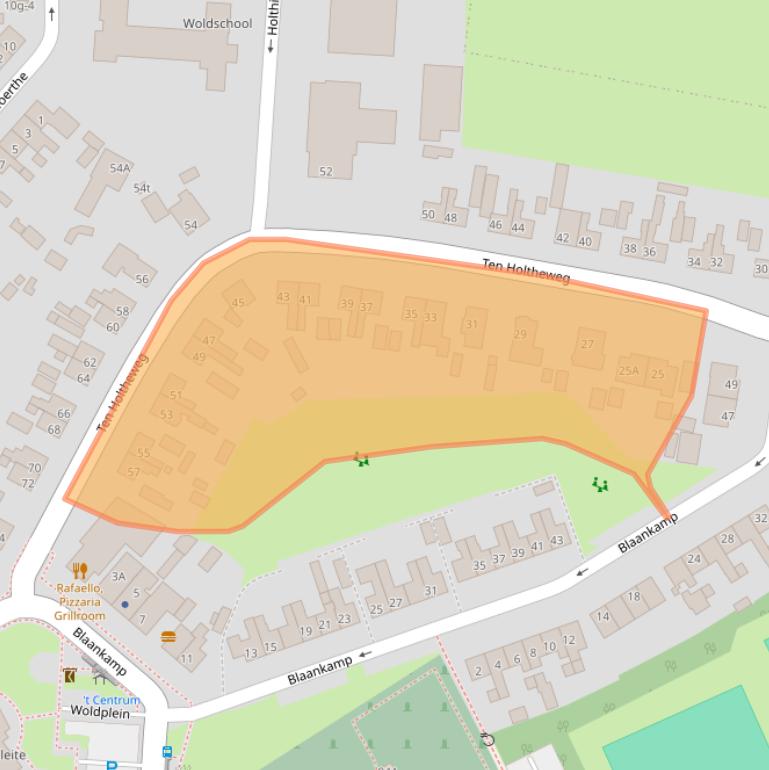 Kaart van postcodegebied 8341PE.