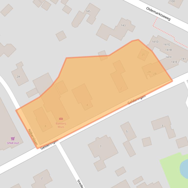 Kaart van postcodegebied 8341PW.