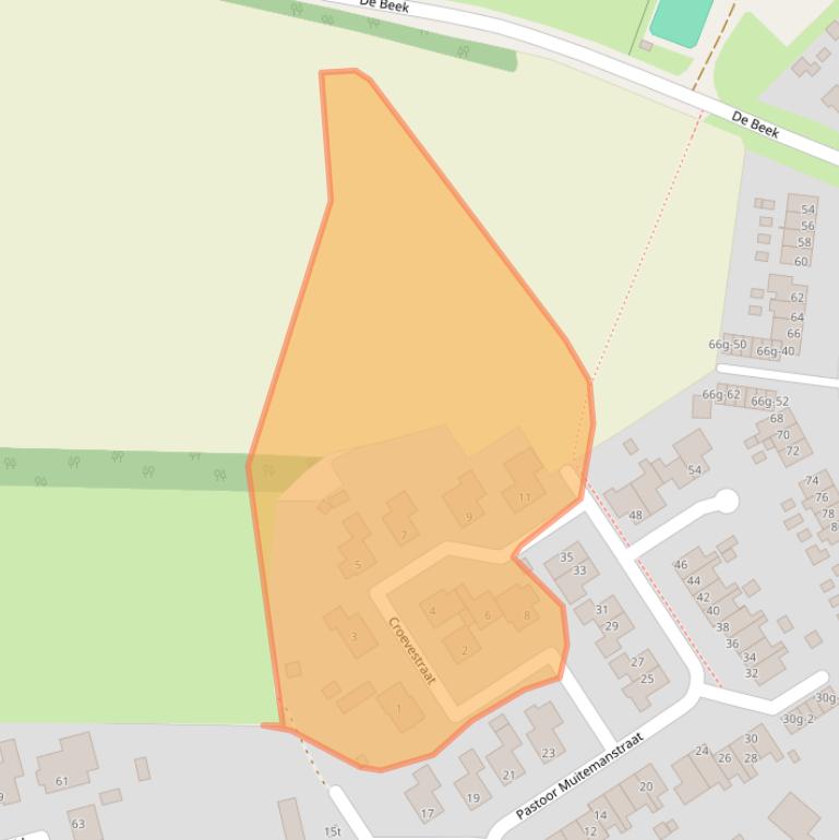 Kaart van postcodegebied 8341RX.