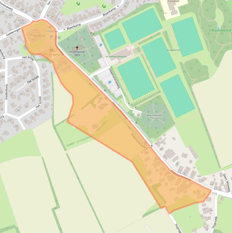 Kaart van postcodegebied 8341SC.