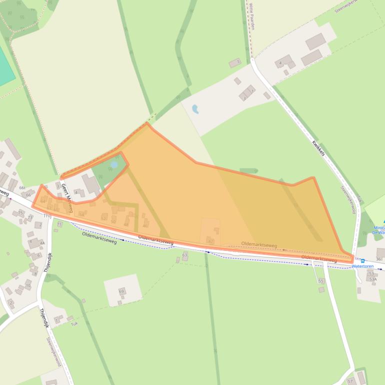 Kaart van postcodegebied 8341SG.