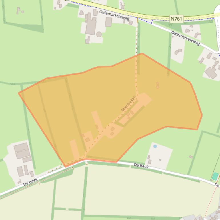 Kaart van postcodegebied 8341TK.