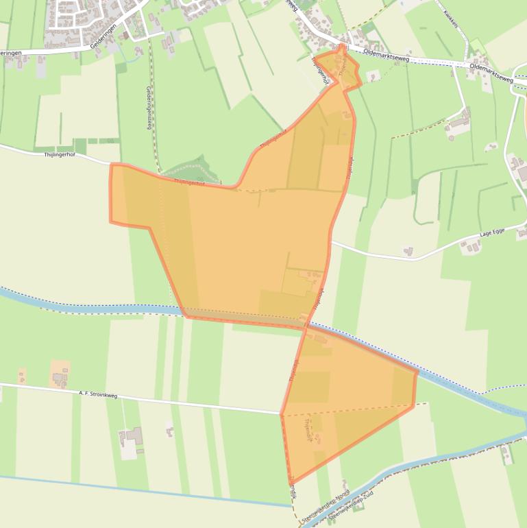 Kaart van postcodegebied 8341TL.