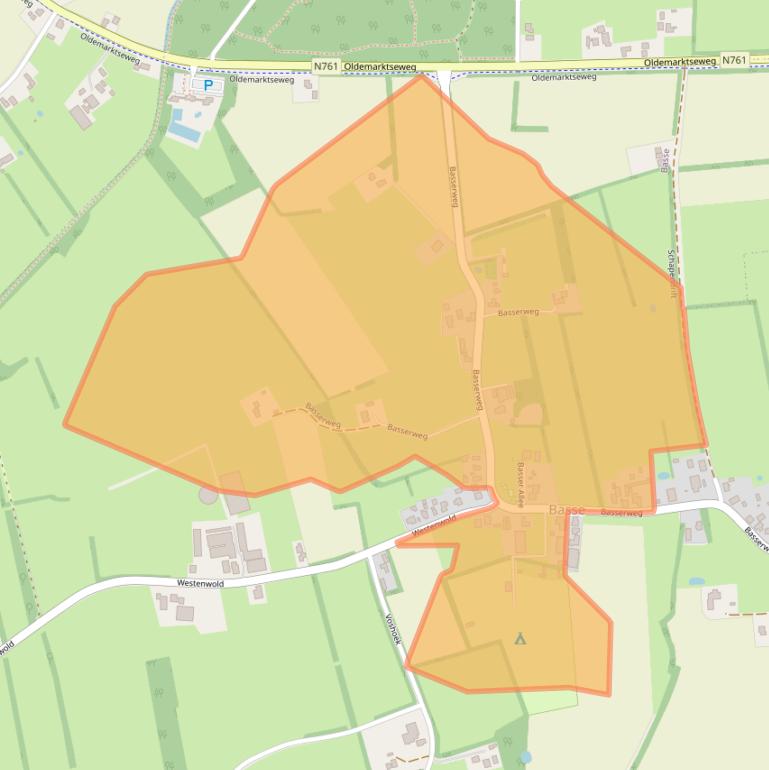 Kaart van postcodegebied 8342TE.