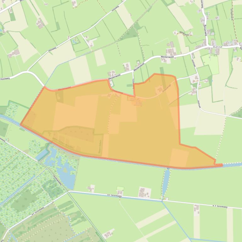 Kaart van postcodegebied 8342TH.