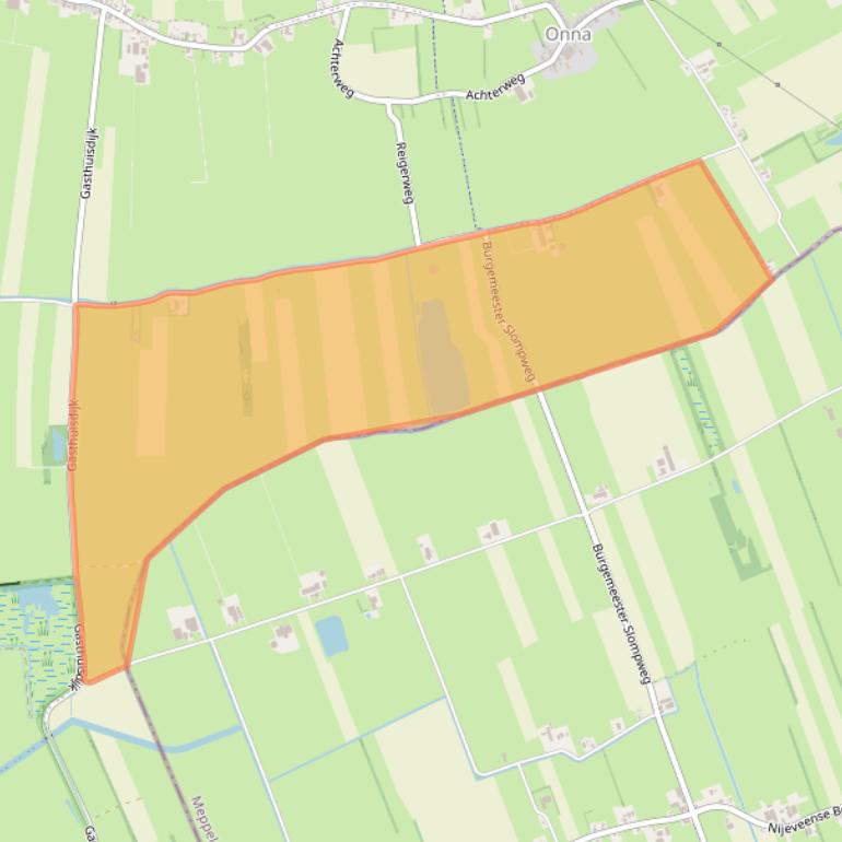 Kaart van postcodegebied 8343VB.