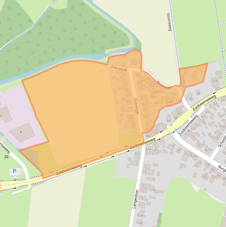 Kaart van postcodegebied 8343XB.