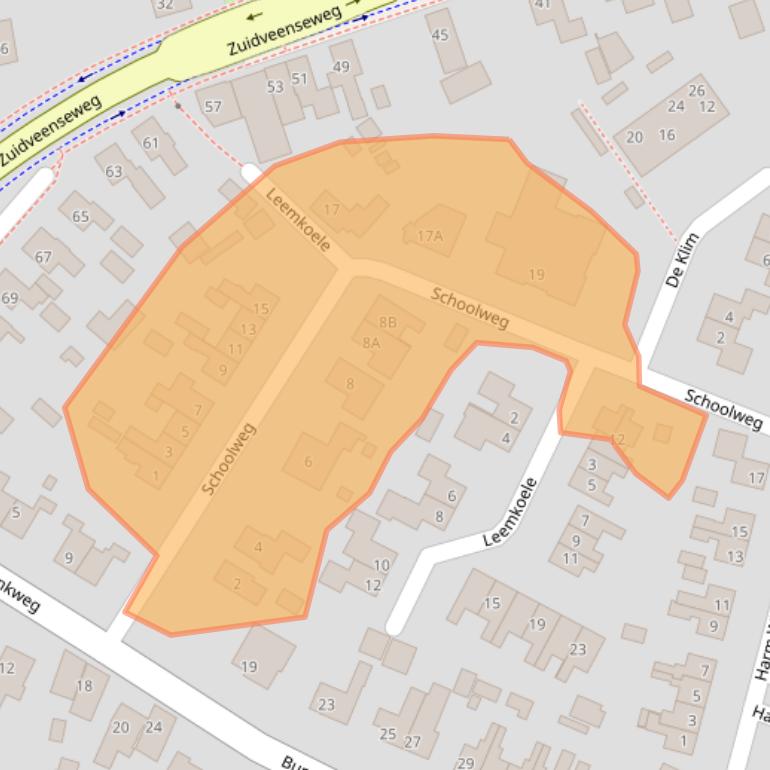 Kaart van postcodegebied 8343XD.