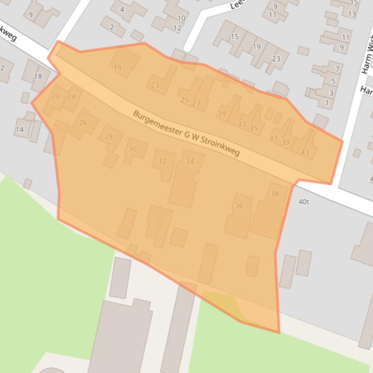 Kaart van postcodegebied 8343XH.