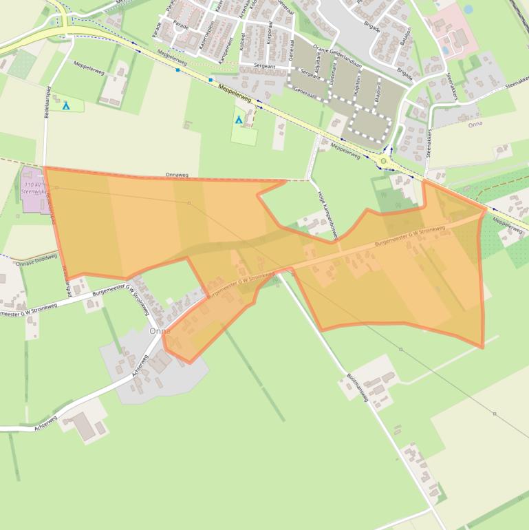 Kaart van postcodegebied 8344XR.