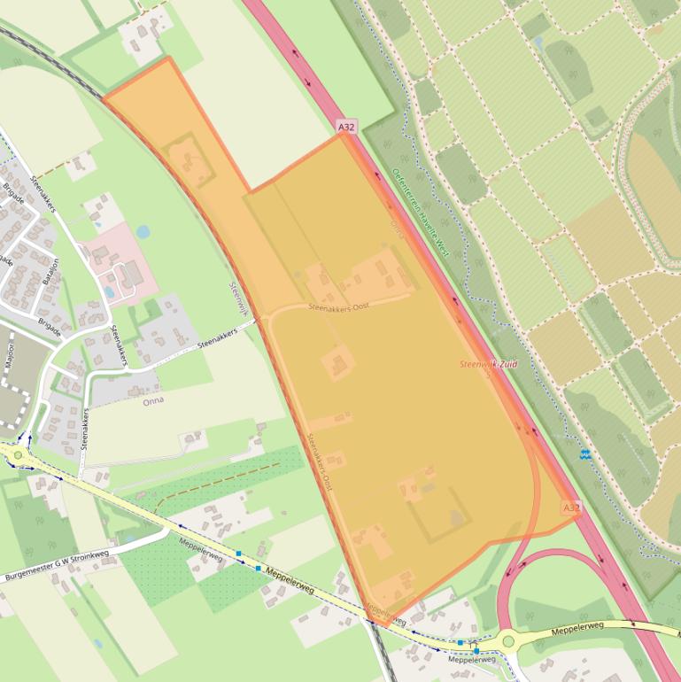 Kaart van postcodegebied 8344XS.