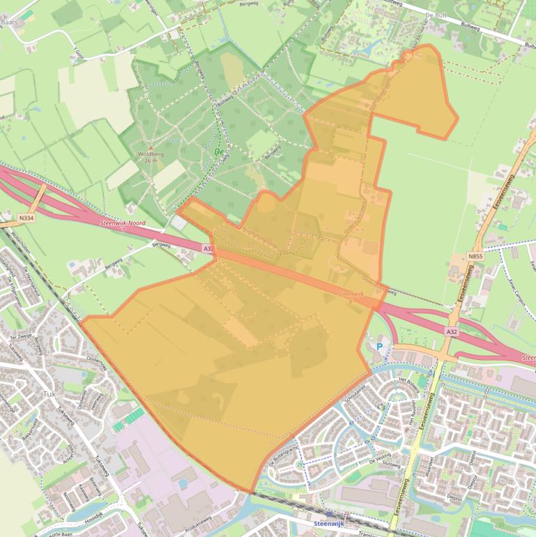 Kaart van postcodegebied 8346KP.