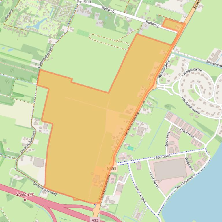 Kaart van postcodegebied 8347JC.