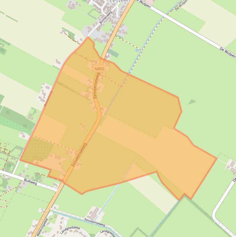 Kaart van postcodegebied 8347JE.