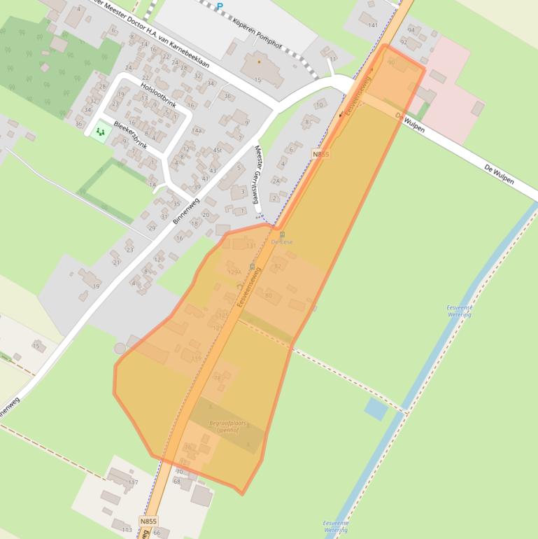 Kaart van postcodegebied 8347JG.