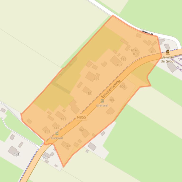 Kaart van postcodegebied 8347JJ.