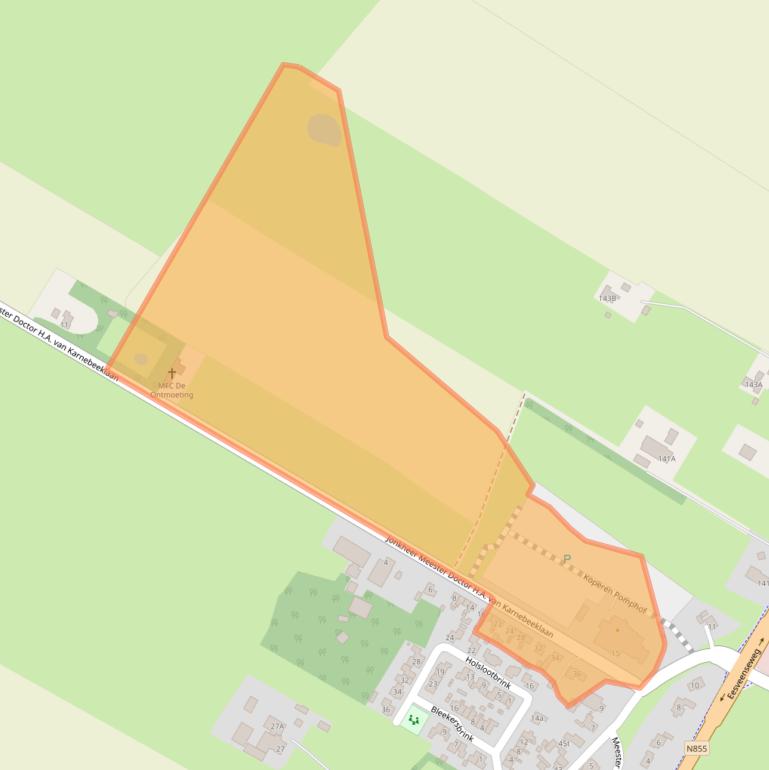 Kaart van postcodegebied 8347WD.