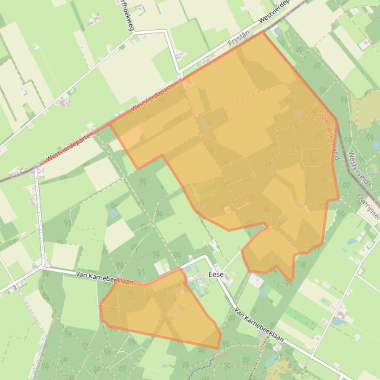 Kaart van postcodegebied 8347WE.