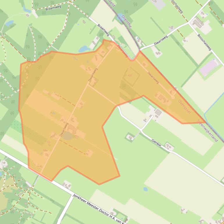 Kaart van postcodegebied 8347WG.