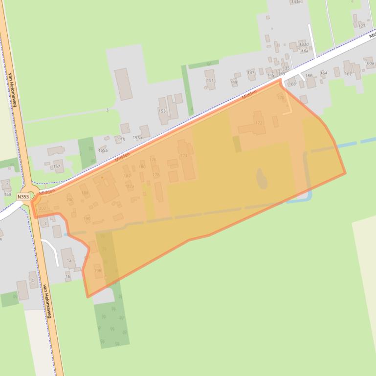 Kaart van postcodegebied 8351HM.