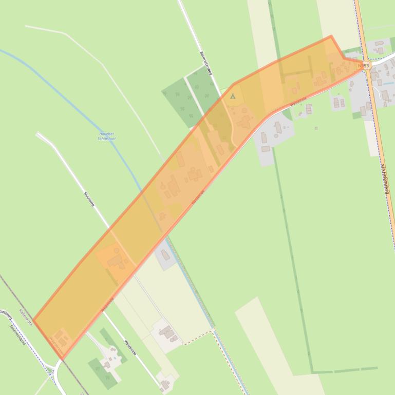 Kaart van postcodegebied 8351HN.