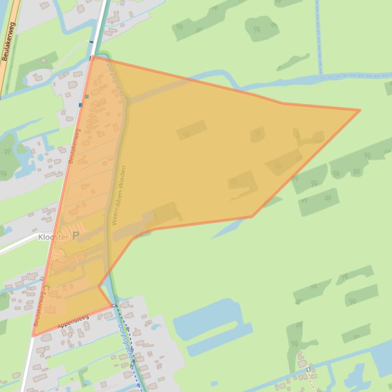 Kaart van postcodegebied 8355AB.