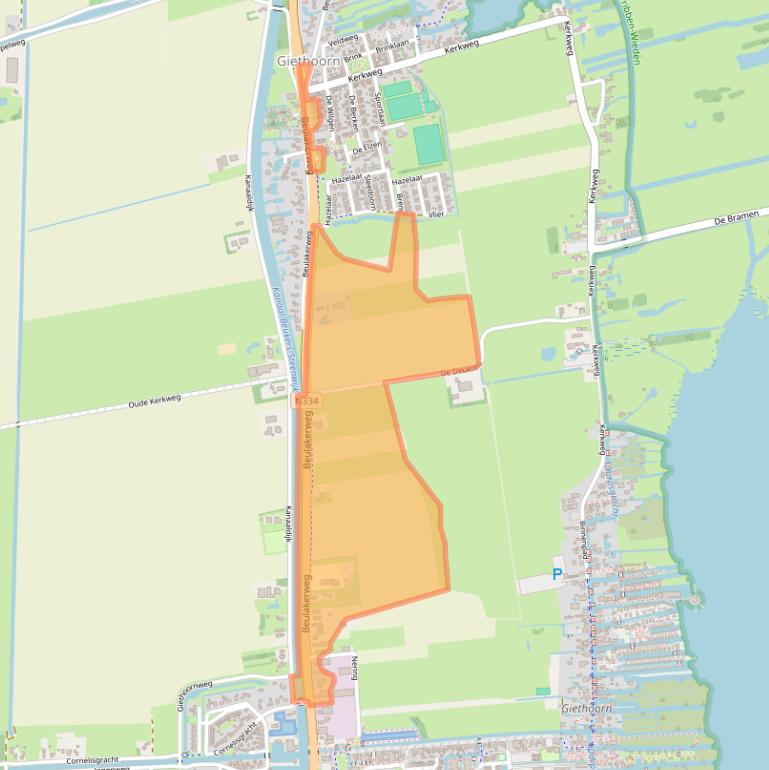 Kaart van postcodegebied 8355AE.
