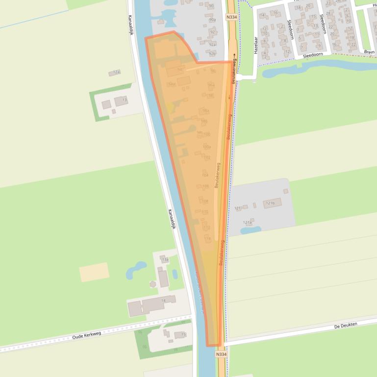 Kaart van postcodegebied 8355AL.