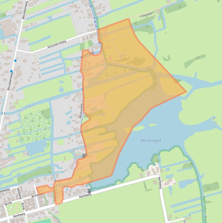 Kaart van postcodegebied 8355AT.