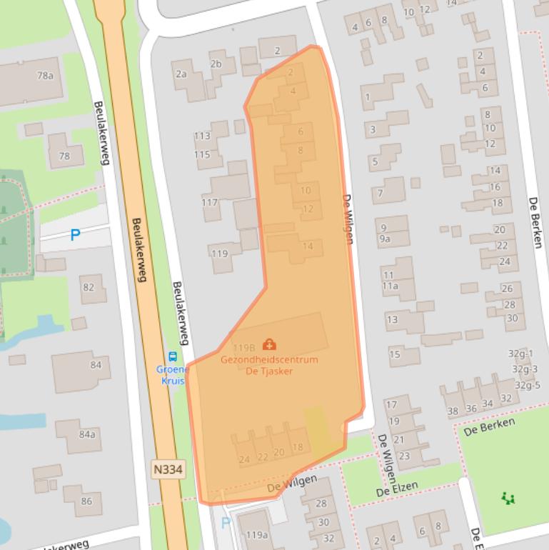 Kaart van postcodegebied 8355BB.