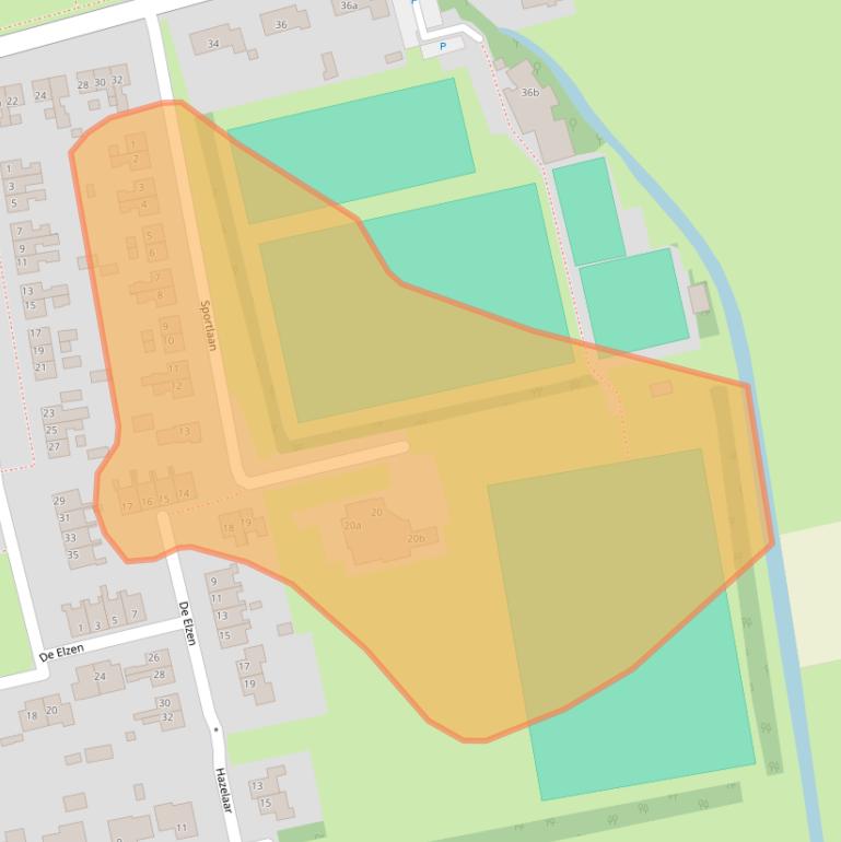 Kaart van postcodegebied 8355BE.