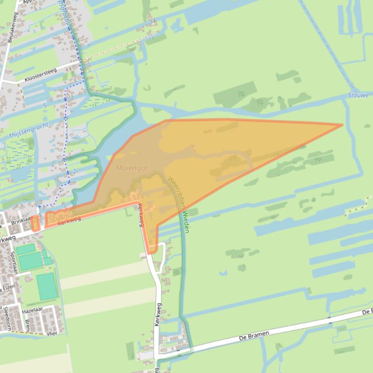 Kaart van postcodegebied 8355BH.