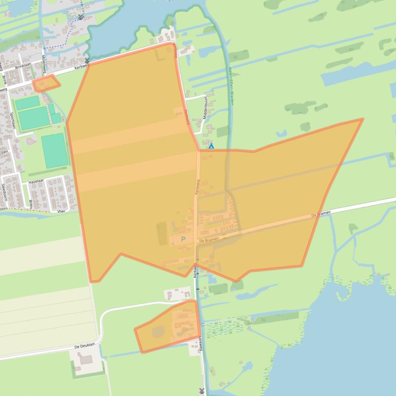 Kaart van postcodegebied 8355BJ.