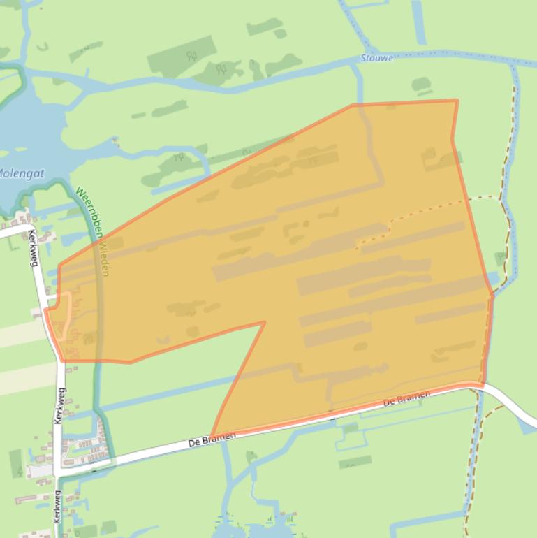 Kaart van postcodegebied 8355BN.