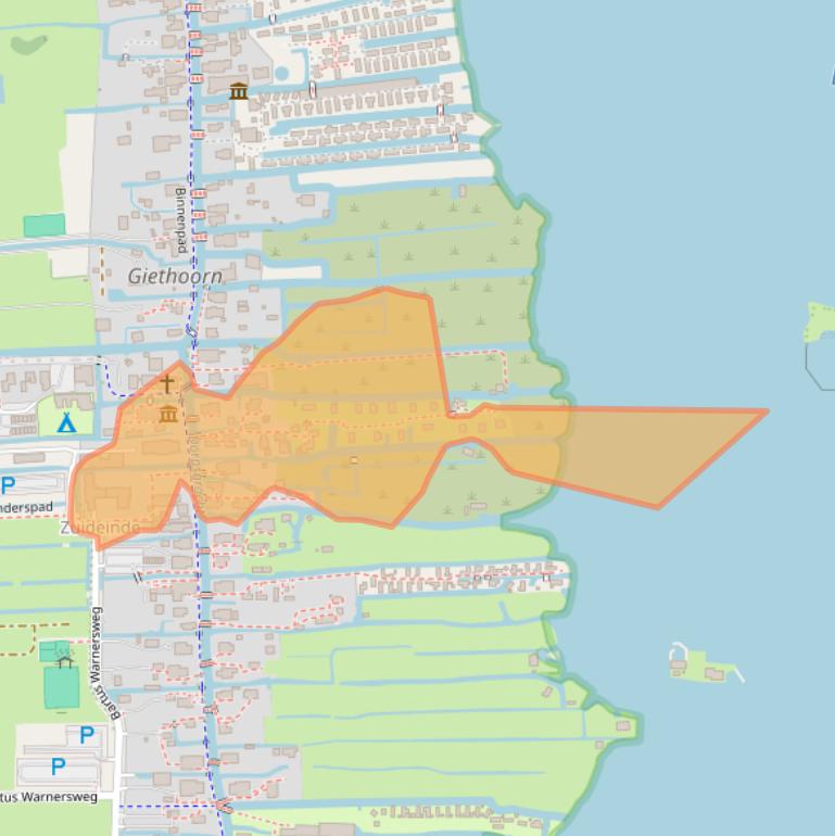 Kaart van postcodegebied 8355BT.
