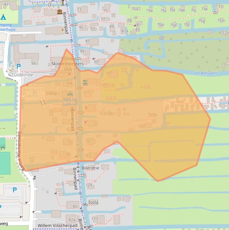 Kaart van postcodegebied 8355BV.
