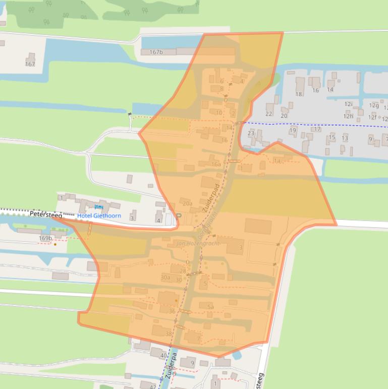 Kaart van postcodegebied 8355CA.