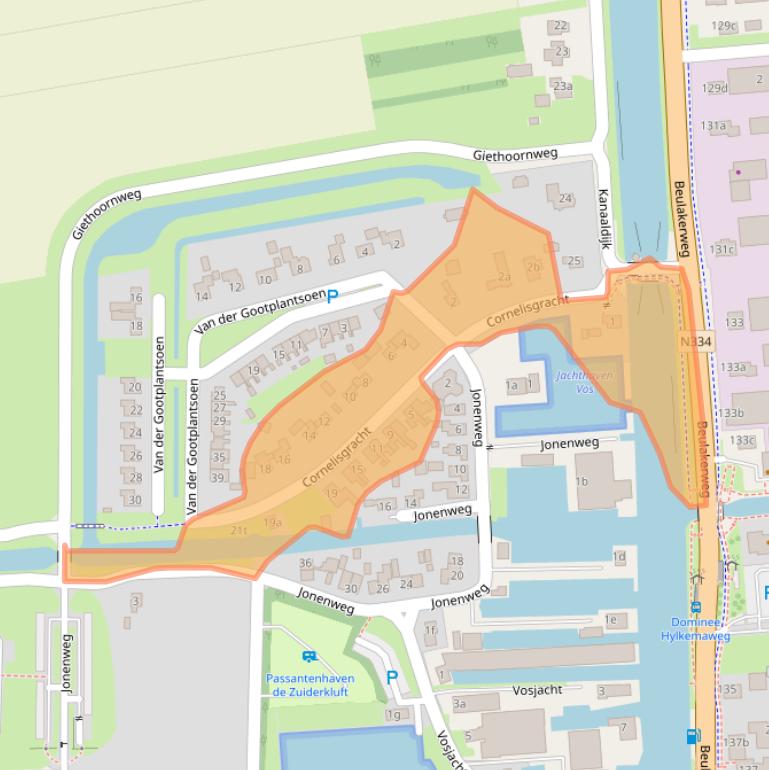 Kaart van postcodegebied 8355CG.