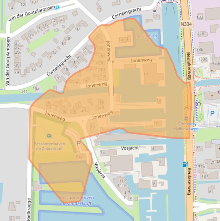 Kaart van postcodegebied 8355CL.