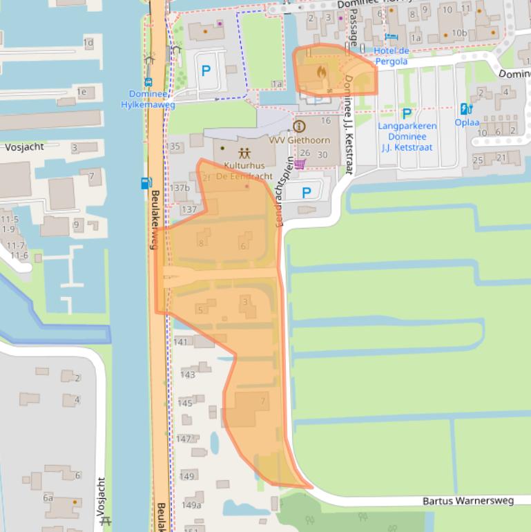 Kaart van postcodegebied 8355CZ.