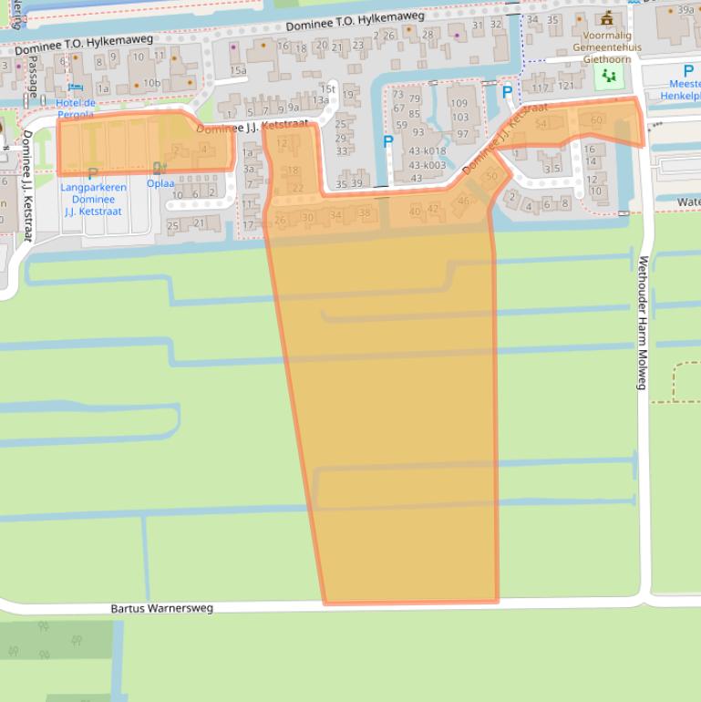 Kaart van postcodegebied 8355DD.