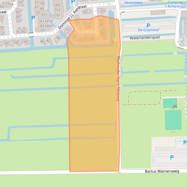 Kaart van postcodegebied 8355DJ.
