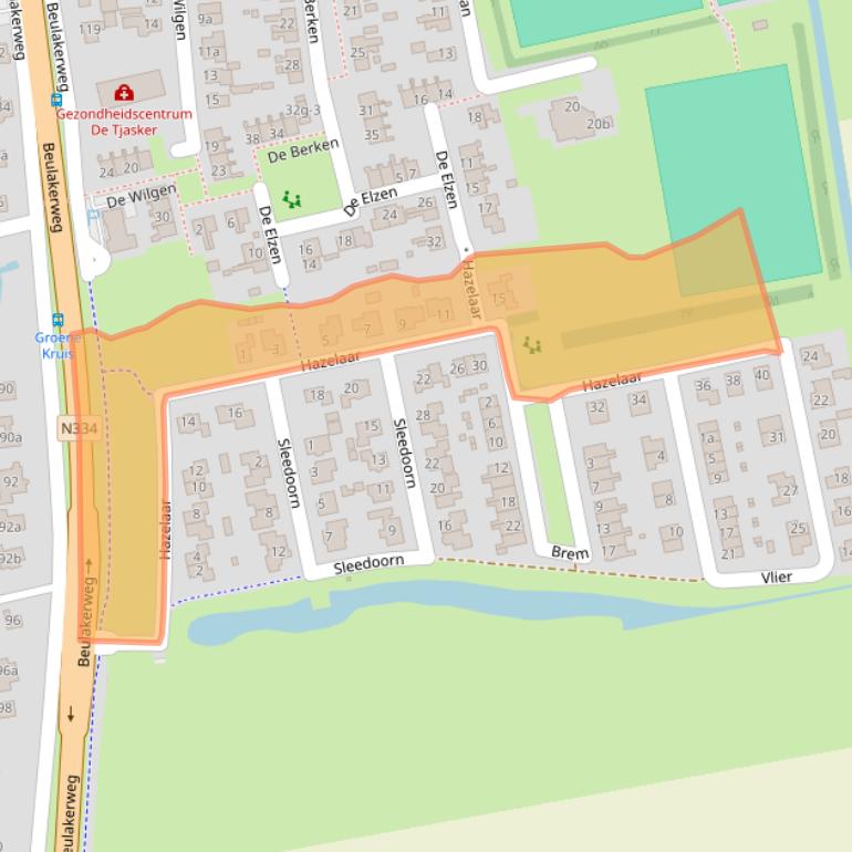 Kaart van postcodegebied 8355EA.