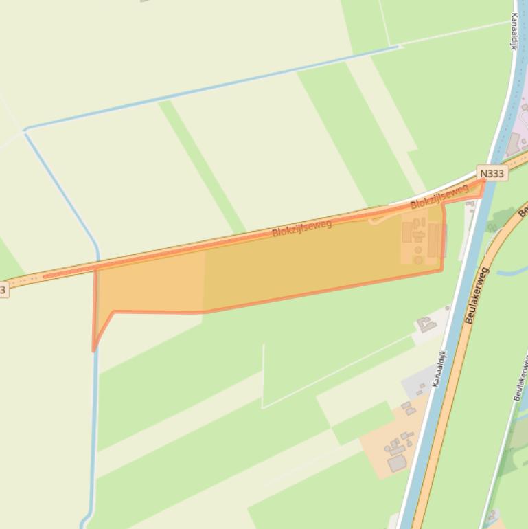 Kaart van postcodegebied 8355TA.