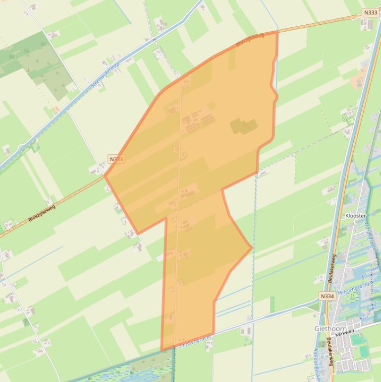 Kaart van postcodegebied 8355VA.