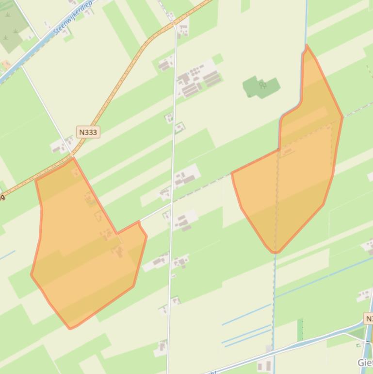 Kaart van postcodegebied 8355VB.