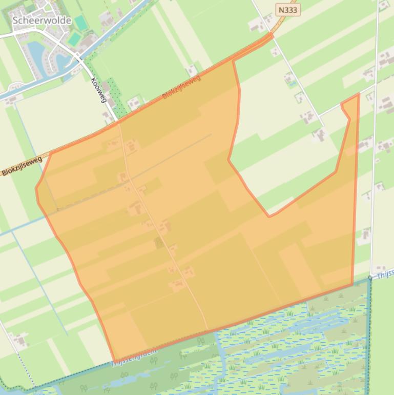 Kaart van postcodegebied 8355VD.