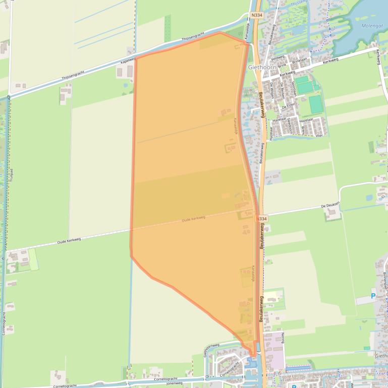 Kaart van postcodegebied 8355VJ.